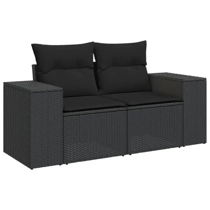 Modulaire tuinbanken van zwart materiaal en gepoedercoat staal - Modulaire tuinbanken