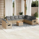Modulaire tuinbanken van zwart materiaal en gepoedercoat staal - Beige en grijs / 1 - Modulaire tuinbanken