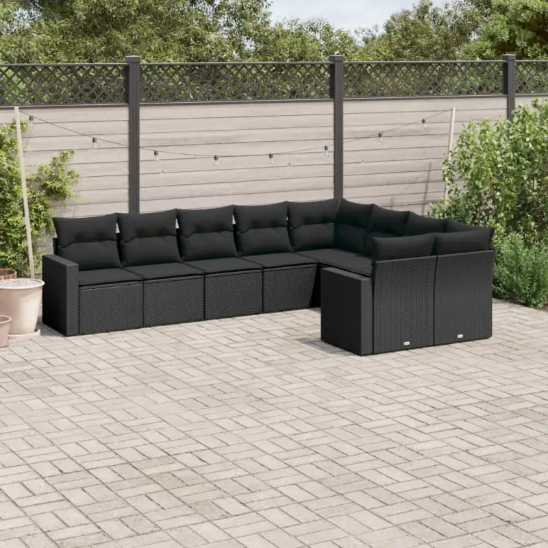 Modulaire tuinbanken van zwart materiaal met gepoedercoat staal en waterdichte tas - Zwart / 1 / Zonder tafel