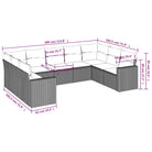 Modulaire tuinbanken van zwart materiaal met gepoedercoat staal afmetingen - Modulaire tuinbanken