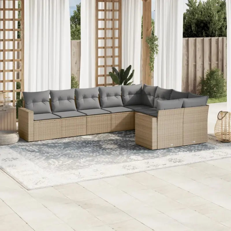 Modulaire tuinbanken van zwart materiaal met gepoedercoat staal en waterdichte tas - beige en lichtgrijs / 1 / Zonder