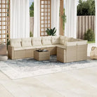 Modulaire tuinbanken van zwart materiaal met gepoedercoat staal en waterdichte tas - beige en crèmekleurig / 1