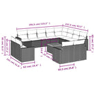 Modulaire tuinbankset met beige materiaal en gepoedercoat staal - Modulaire tuinbanken