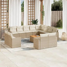 Modulaire tuinbankset met beige materiaal en gepoedercoat staal - Modulaire tuinbanken