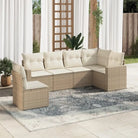 Modulaire tuinbankset met waterdichte tas in beige materiaal - beige en crèmekleurig / 1 / Zonder tafel - Modulaire