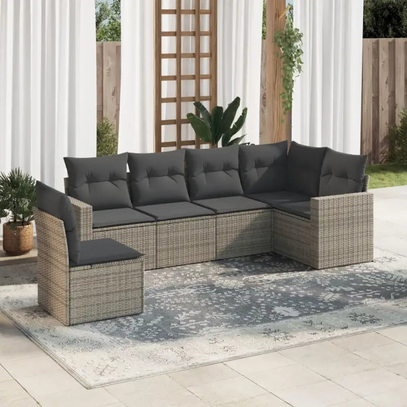 Modulaire tuinbankset met waterdichte tas in beige materiaal - Grijs / 1 / Zonder tafel - Modulaire tuinbanken