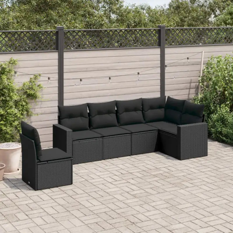 Modulaire tuinbankset met waterdichte tas in beige materiaal - Zwart / 1 / Zonder tafel - Modulaire tuinbanken