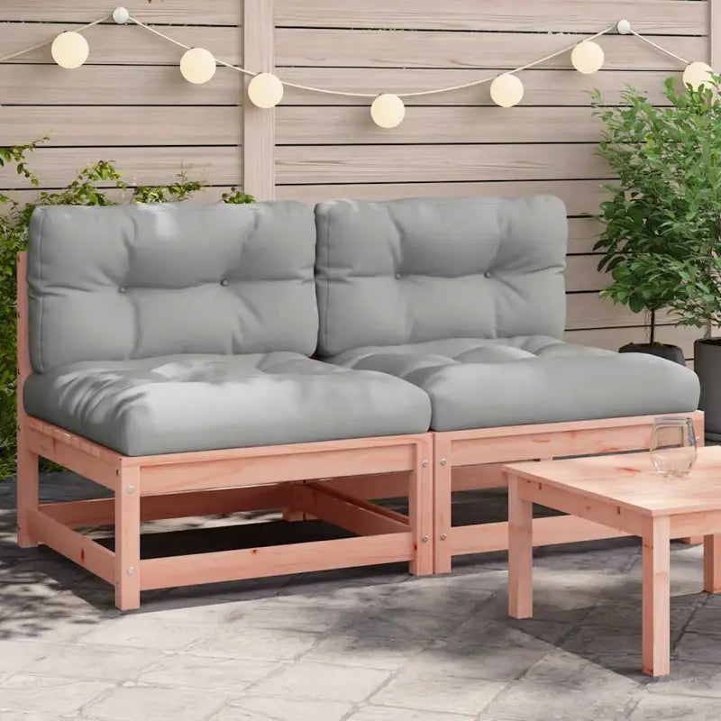 Modulaire tuinbankset van massief grenenhout voor comfortabel buitenleven - Natuurlijk douglashout / 1 / Bank