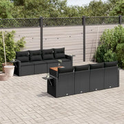 Modulaire tuinbankset van zwart gepoedercoat staal voor buiten genieten - Modulaire tuinbanken