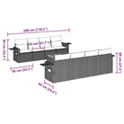 Modulaire tuinbankset van zwart gepoedercoat staal voor buiten genieten - Modulaire tuinbanken