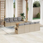 Modulaire tuinbankset van zwart gepoedercoat staal voor buiten genieten - Beige en grijs / 1 - Modulaire tuinbanken
