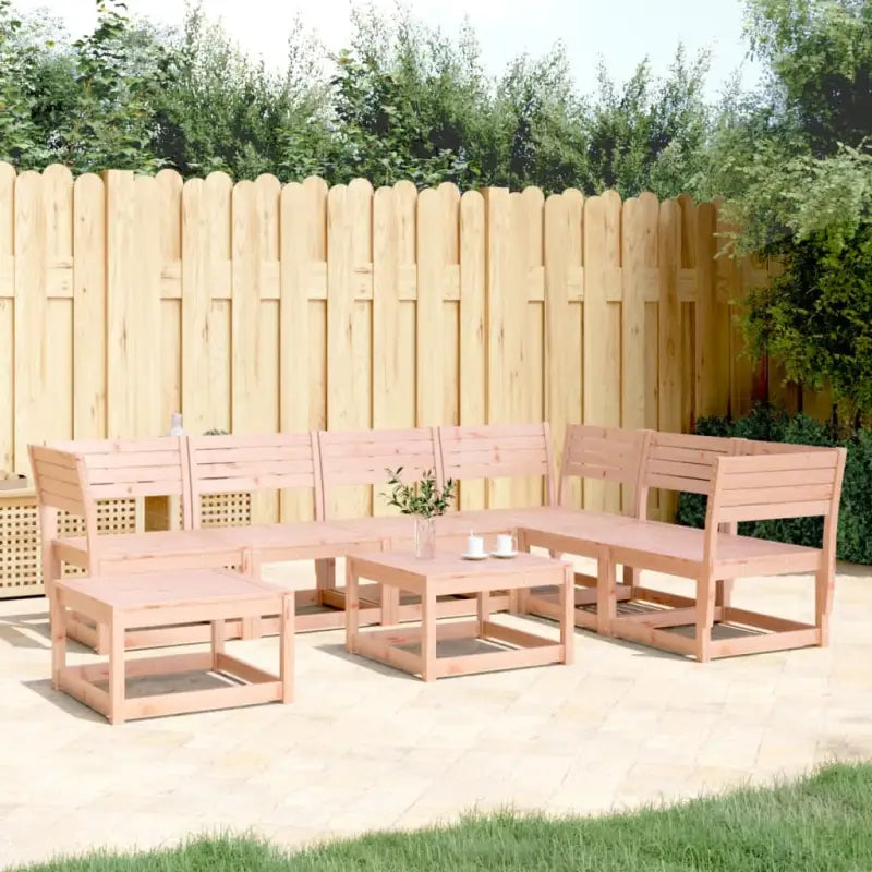 Modulaire tuinset van massief douglashout met afmetingen zitting - Tuinsets