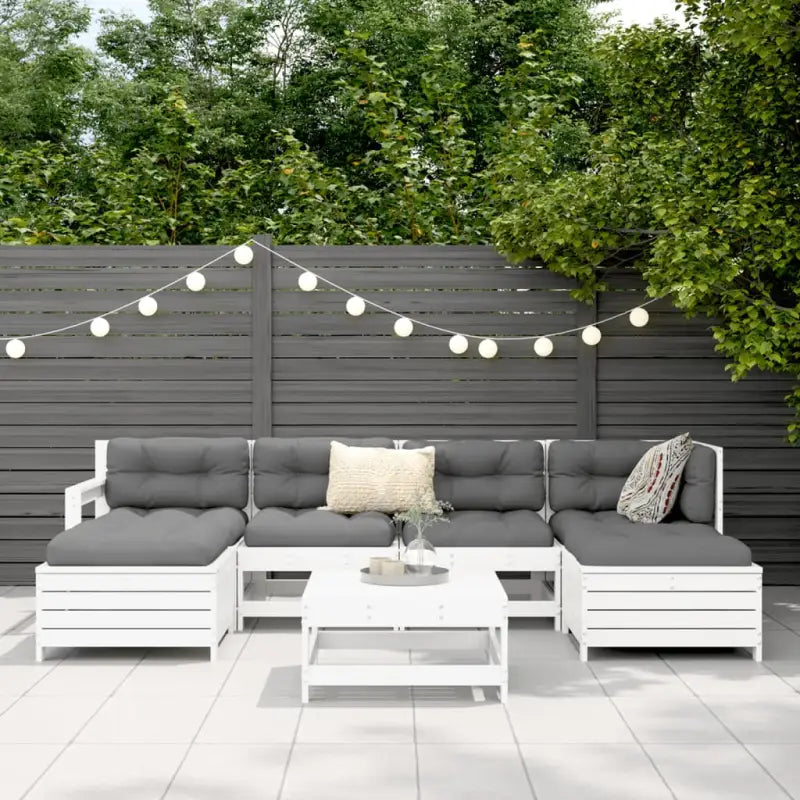 Modulaire tuinset van massief grenenhout met comfortabele zitelementen - Tuinsets