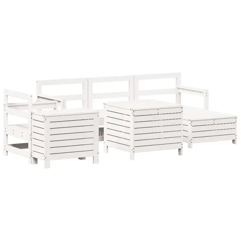 Modulaire tuinset van massief grenenhout met comfortabele zitafmetingen - Tuinsets