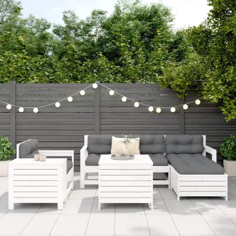 Modulaire tuinset van massief grenenhout met comfortabele zitafmetingen - Tuinsets