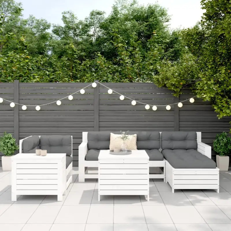 Modulaire tuinset van massief grenenhout met comfortabele afmetingen zitting - Tuinsets