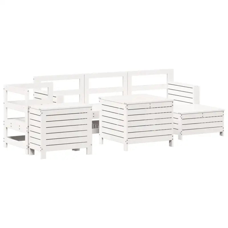 Modulaire tuinset van massief grenenhout met comfortabele afmetingen zitting - Tuinsets