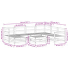 Modulaire tuinset van massief grenenhout met gelat ontwerp en comfortabele afmetingen - Tuinsets