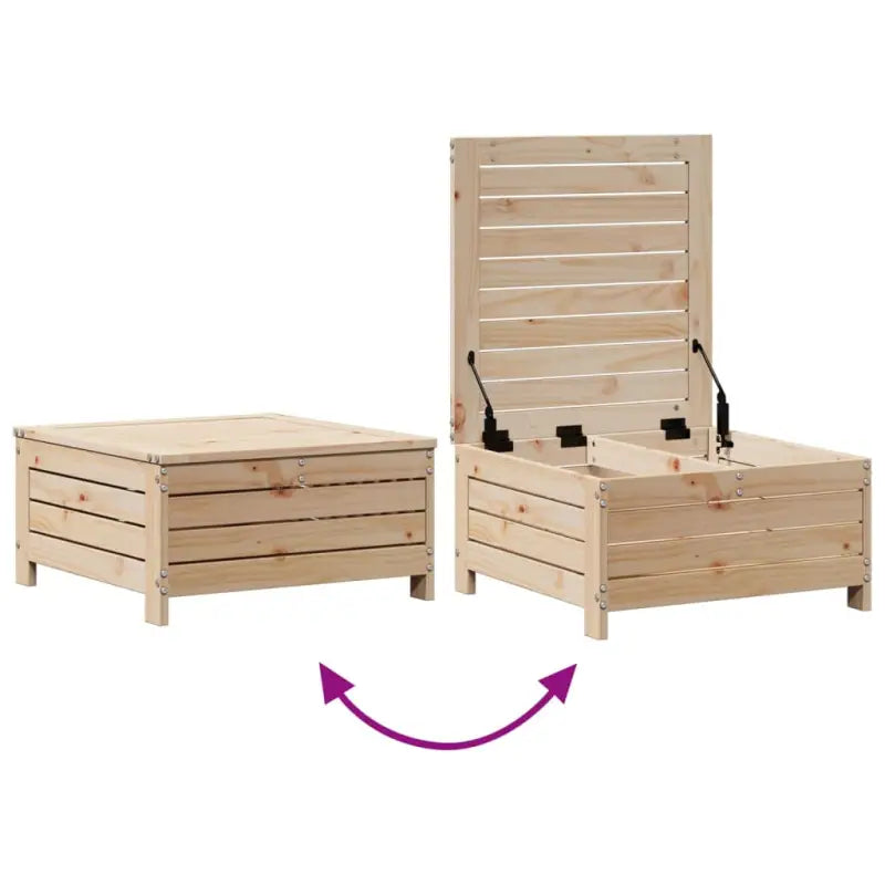 Modulaire tuinset van massief grenenhout met gelat ontwerp - Tuinsets