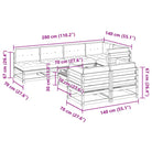 Modulaire tuinset van massief grenenhout voor een comfortabele zitervaring - Tuinsets