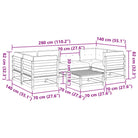Modulaire tuinset van massief grenenhout voor een comfortabele zitervaring - Tuinsets