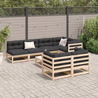 Modulaire tuinset van massief grenenhout voor een comfortabele zitervaring - Tuinsets