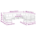Modulaire tuinset van massief grenenhout voor een comfortabele zitervaring - Tuinsets