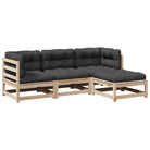 Modulaire tuinset van massief grenenhout voor een comfortabele zitervaring - Tuinsets