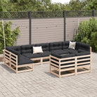 Modulaire tuinset van massief grenenhout voor een comfortabele zitervaring - Tuinsets