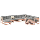 Modulaire tuinset van massief grenenhout voor een comfortabele zitervaring - Natuurlijk douglashout / met kussen