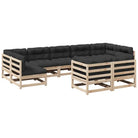 Modulaire tuinset van massief grenenhout voor een comfortabele zitervaring - Tuinsets