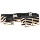 Modulaire tuinset van massief grenenhout voor een comfortabele zitervaring - Natuurlijk grenenhout / met kussen