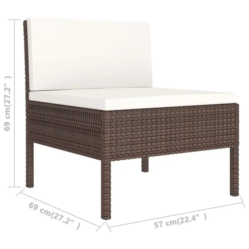 Modulaire tuinset voor een gezellige en ontspannende buitenruimte - Bruin - Tuinsets