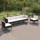 Modulaire tuinset voor gezellige en ontspannende buitenmomenten - 2x hoek + 4x midden - Tuinsets