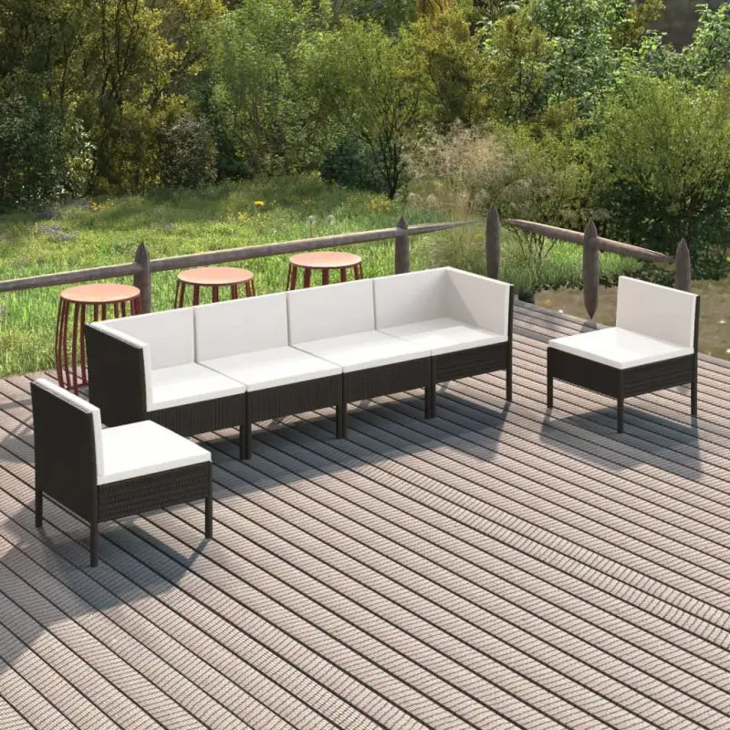 Modulaire tuinset voor gezellige en ontspannende buitenmomenten - 2x hoek + 4x midden - Tuinsets