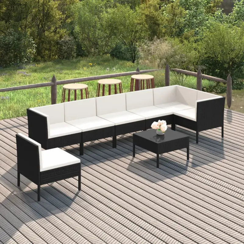 Modulaire tuinset voor gezellige en ontspannende buitenmomenten - 3x hoek + 4x midden + voetensteun - Tuinsets