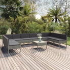 Modulaire tuinset voor ontspannen zomerdagen en gezellige bijeenkomsten - 2x hoek + 8x midden + Tafel - Tuinsets