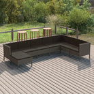 Modulaire tuinset voor ontspannen zomerdagen en gezellige bijeenkomsten - 3x hoek + 4x midden + voetensteun - Tuinsets