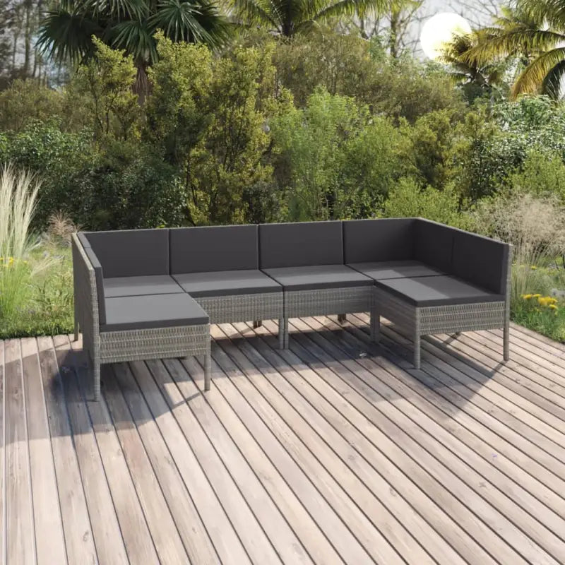 Modulaire tuinset voor ontspannen zomerdagen en gezellige bijeenkomsten - 2x hoek + 4x midden - Tuinsets