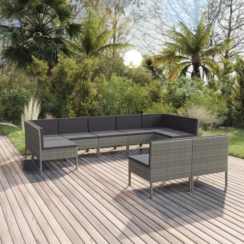 Modulaire tuinset voor ontspannen zomerdagen en gezellige bijeenkomsten - 2x hoek + 7x midden - Tuinsets