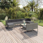 Modulaire tuinset voor ontspannen zomerdagen en gezellige bijeenkomsten - 2x hoek + 5x midden + 2x voetensteun + Tafel