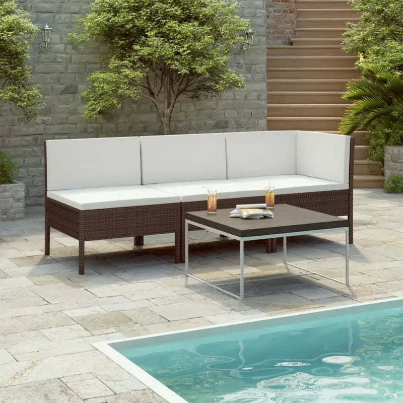 Modulaire tuinset voor ontspannen zomermomenten - Bruin - Tuinsets