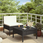 Modulaire Tuinset voor Ontspanning en Gezelligheid - Zwart en wit - Tuinsets