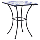 Mozaïek tuintafel met gepoedercoat ijzeren frame voor buiten gebruik - Blauw / 60 x 60 x 76 cm / 1 - Tuintafels