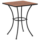 Mozaïek tuintafel met gepoedercoat ijzeren frame voor buiten gebruik - Terracotta / 60 x 60 x 76 cm / 1 - Tuintafels