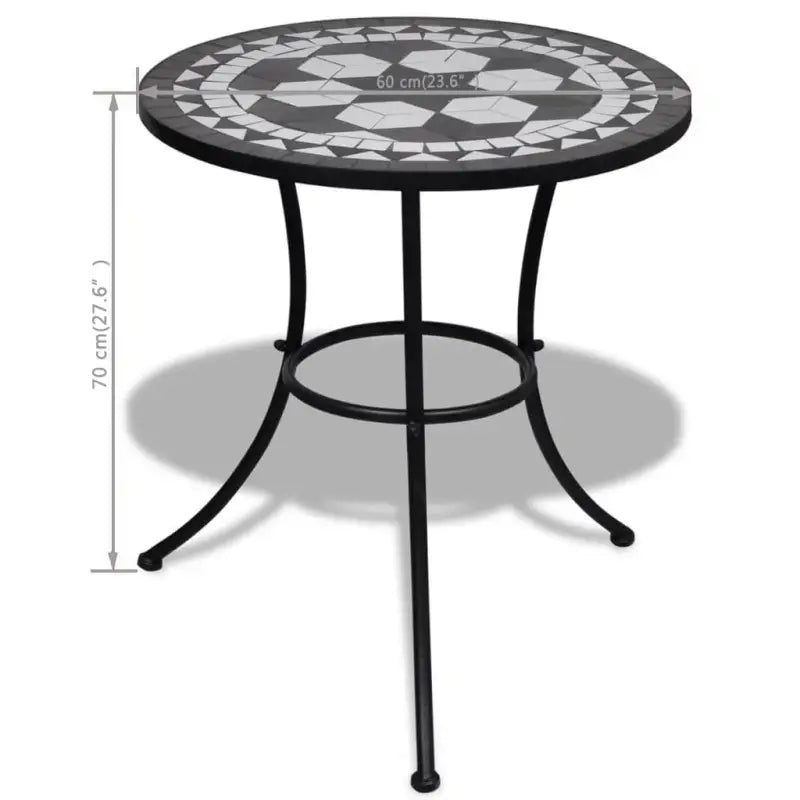 Mozaïek tuintafel met gepoedercoat ijzeren frame voor buiten gebruik - Tuintafels