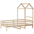 Multi-inzetbare slaapbank van massief grenenhout met open zijdeur - Bedden & bedframes