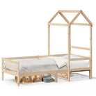 Multi-inzetbare slaapbank van massief grenenhout met open zijdeur - Bedden & bedframes