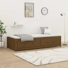 Multifunctioneel bed en bank van massief grenenhout - Honingbruin / 75 x 190 cm - Bedden & bedframes