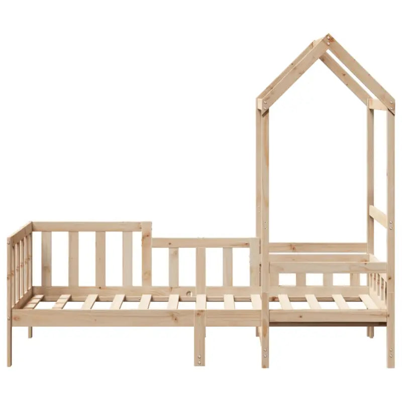 Multifunctioneel bedbank in massief grenenhout met open zijdeur - Bedden & bedframes